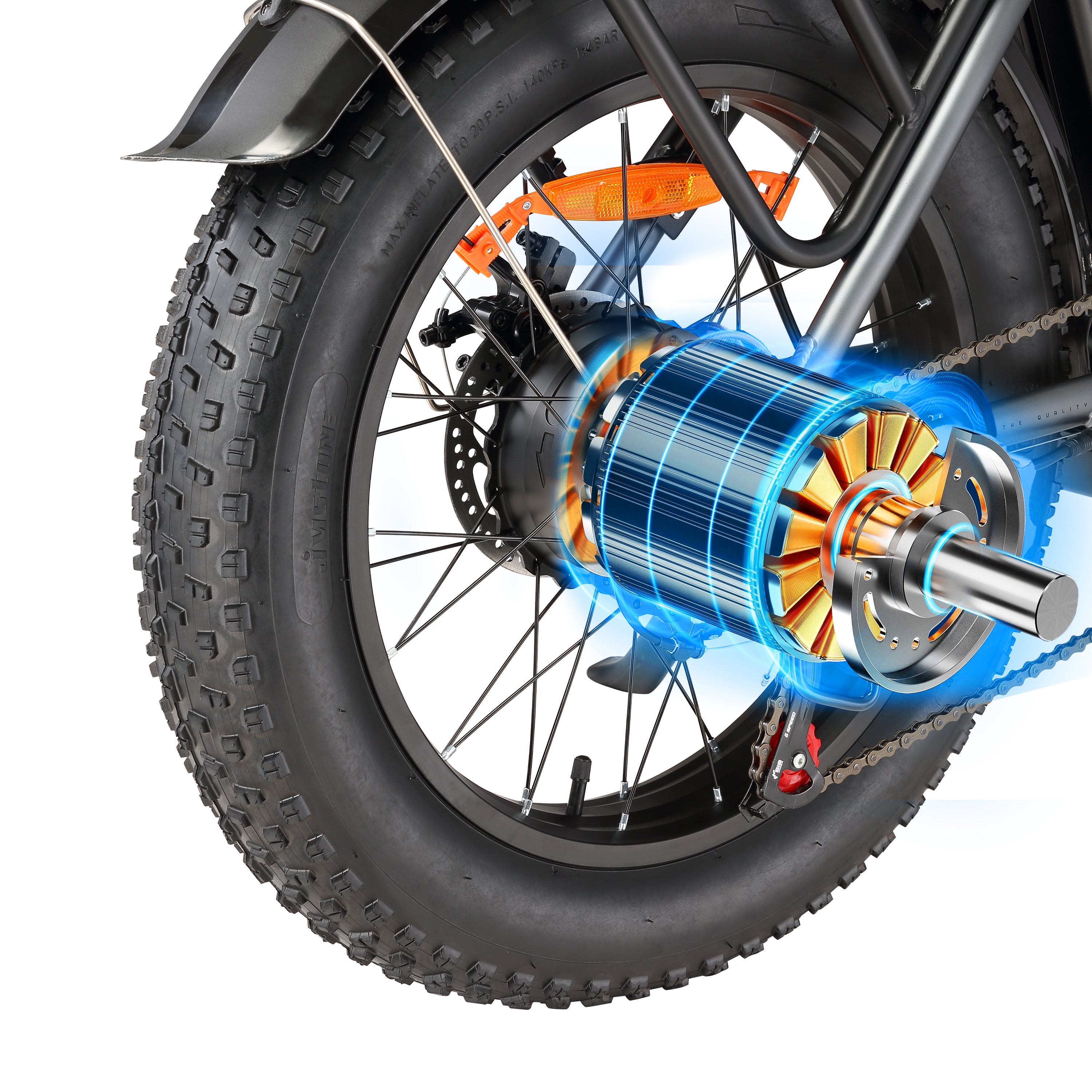 4.0 Fat Tire Electric Bike, 20 Inch Adult Electric Bike, 1000W Peak Motor, 48V 15AH Lithium Battery, 7 Speed Variable, Commuter Electric Bike, UL2849