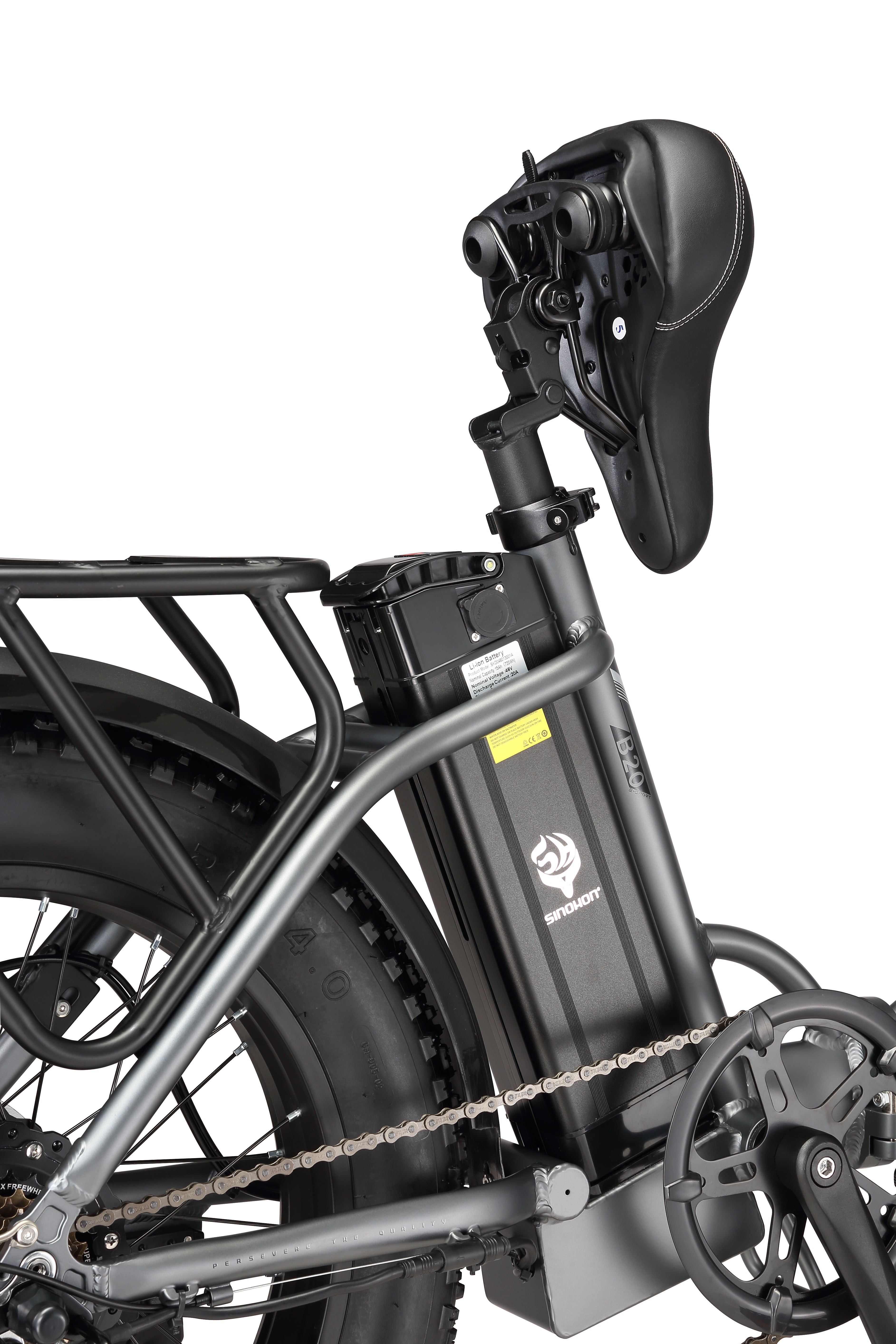 4.0 Fat Tire Electric Bike, 20 Inch Adult Electric Bike, 1000W Peak Motor, 48V 15AH Lithium Battery, 7 Speed Variable, Commuter Electric Bike, UL2849