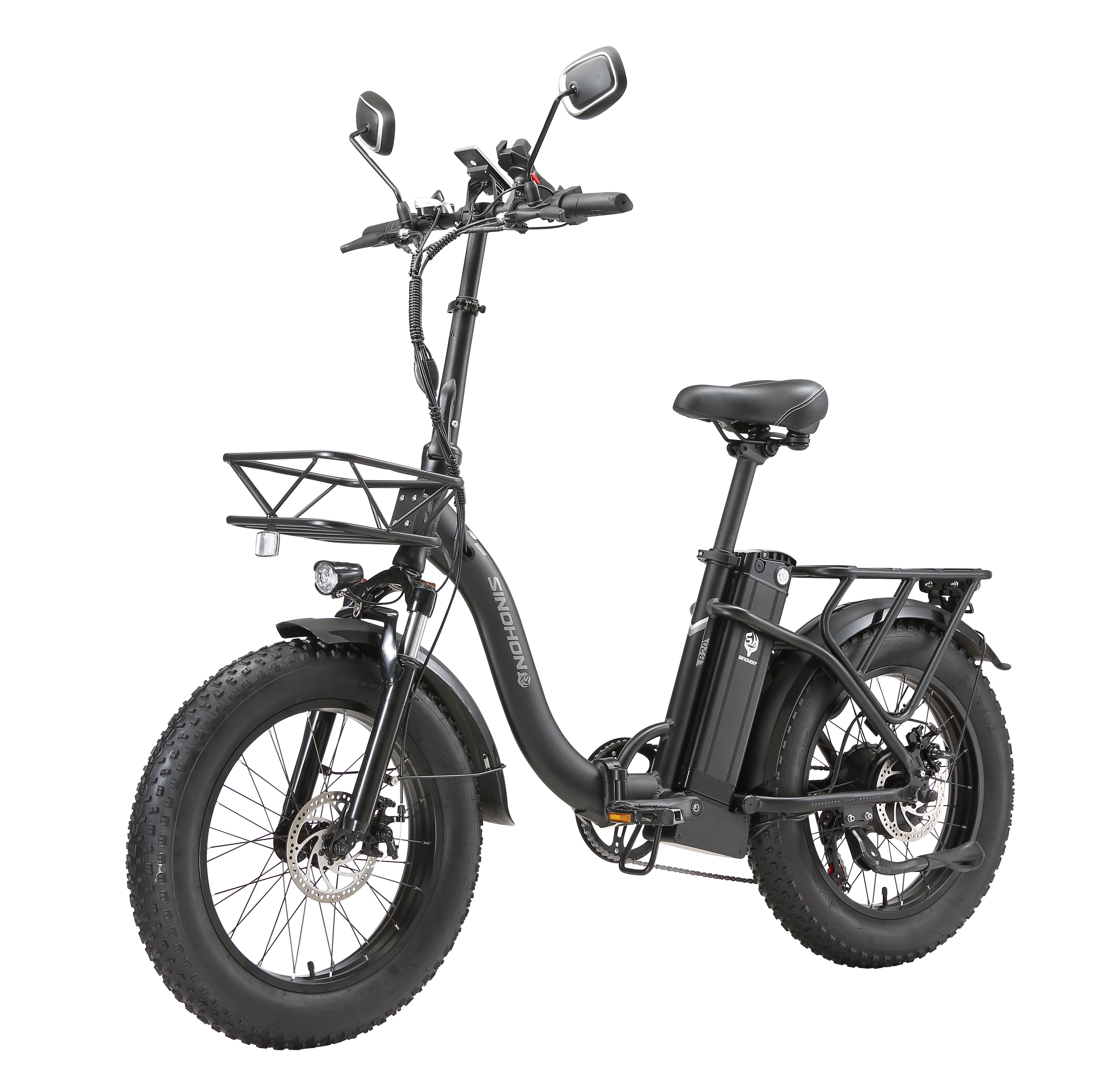 4.0 Fat Tire Electric Bike, 20 Inch Adult Electric Bike, 1000W Peak Motor, 48V 15AH Lithium Battery, 7 Speed Variable, Commuter Electric Bike, UL2849