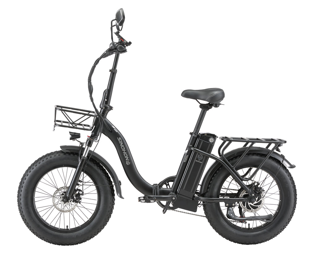 4.0 Fat Tire Electric Bike, 20 Inch Adult Electric Bike, 1000W Peak Motor, 48V 15AH Lithium Battery, 7 Speed Variable, Commuter Electric Bike, UL2849