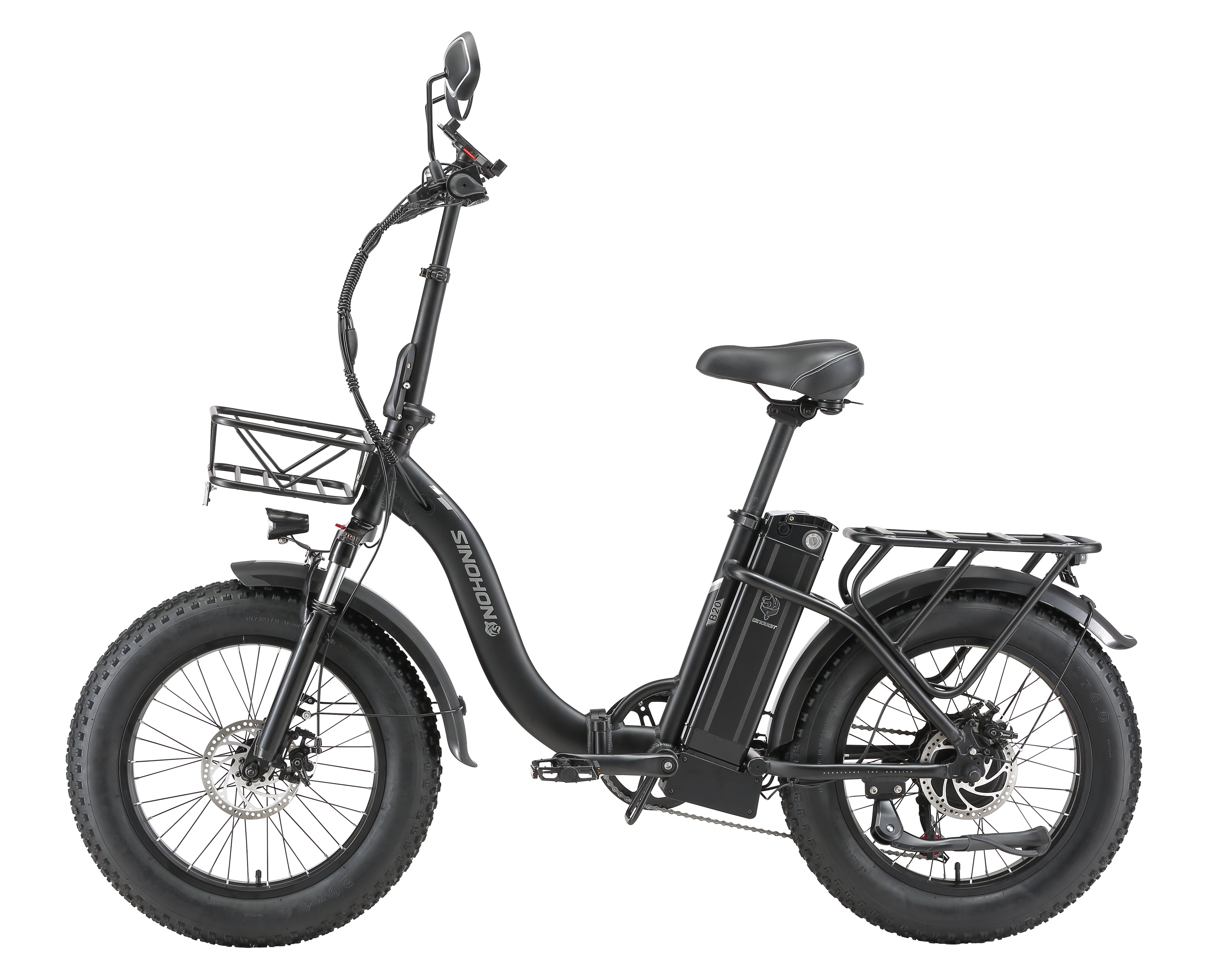 4.0 Fat Tire Electric Bike, 20 Inch Adult Electric Bike, 1000W Peak Motor, 48V 15AH Lithium Battery, 7 Speed Variable, Commuter Electric Bike, UL2849